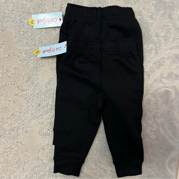 Cat & Jack Classic Black Kids Sweatpants lot of 2 - Picture 4 of 4